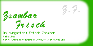 zsombor frisch business card